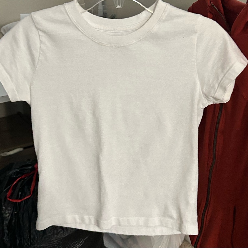 White daily drills baby tee